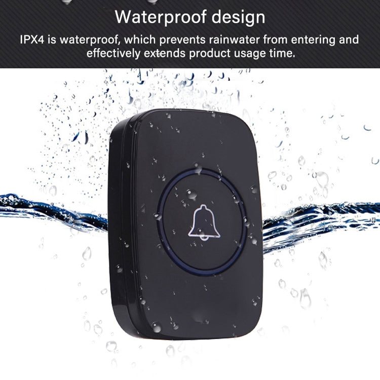 CACAZI A10 300m Long Range No Battery Waterproof LED Light Smart Wireless Doorbell CACAZI A10 300m Long Range No Battery Waterproof LED Light Smart Wireless Doorbell